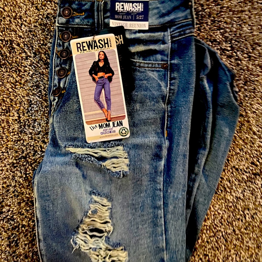Rewash high rise mom jeans